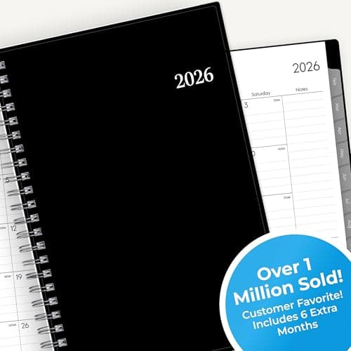 Blue Sky 2026 Weekly and Monthly Planner Calendar, Includes January 2026 - December 2026, 5" x 8", Flexible Cover, Wirebound, Laminated Tabs, Enterprise 6
