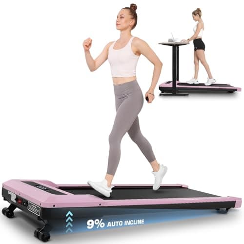 Walking Pad Treadmill with 9% 9-Level Auto Incline, 3000 lbs Capacity and Upgrade LED Screen Under Desk Treadmill with Hiking Mode