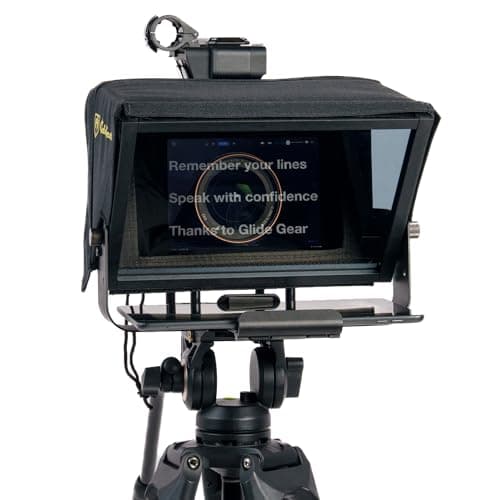 Glide Gear TMP 100 Teleprompter – DSLR, Tablet, Smartphone – 12" Glass, Carry Case, No Assembly