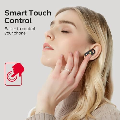 Monster N-Lite 210 Wireless Earbuds, Bluetooth 5.4 in-Ear Stereo Headphones, Built-in Mic for Crystal Clear Call, 32H Playtime, Type-C Charging, Waterproof in-Ear Ear Buds Earphones for Sports, Black 6