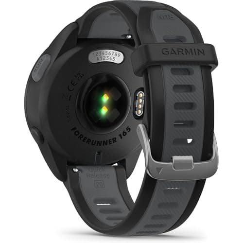 Garmin 010-02863-30 Forerunner 165 Music Smart Sport Watch, Black + Slate Gray | Official USA Partner Model | Bundle with Deco Essentials Exclusive 26 Month CPS Enhanced Protection Pack 6