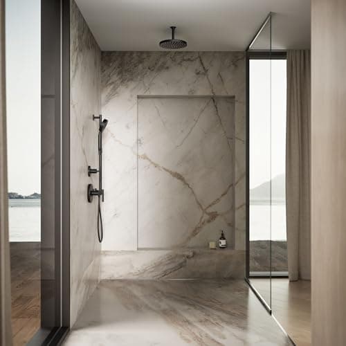 KOHLER 76465-G-BL Awaken® 10" Rain Shower Head, Single-Function Rainhead, Easy to Clean Surface, 1.75 GPM, Matte Black 9