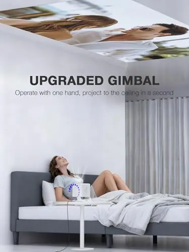 4K Smart Projector with WiFi and Bluetooth, Officially-Licensed App & 2000 ANSI,Auto Focus & Keystone Portable Projector with Stand,Outdoor Home Theater Projector 5