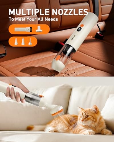 OXILAM Car Vacuum Handheld Vacuum Portable Cordless-14000PA High Power, Blow & Suction 2 in 1, Up to 30 Mins Runtime, Small Vacuum Cleaner for Home, Pet, Car, Office, Ideal Gifts for Men & Women 5