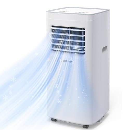 Coolblus 10000 BTU Portable Air Conditioners Cool Up to 450 Sq.Ft, 3-IN-1 Portable AC Unit with Remote Control/LED Display/Installation Kits & Screwdriver/24Hrs Timer for Home/Office, M
