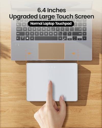 ProtoArc Bluetooth Trackpad for Windows 10/11, T1 Plus Large High-Precision Touchpad, Wireless Trackpad Mouse with Multi-Gesture Support for Computer Desktop Laptop, White and Silver 7