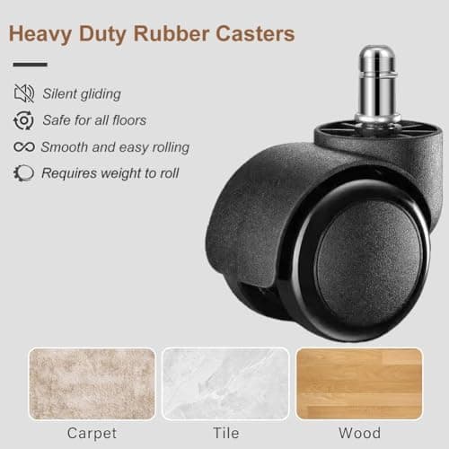 Vigosit Criss Cross Wheeled Chair - Adaptable Comfort for Every Need, High-Backed, with Adjustable Wide Armrests, Anti-Skid Fabric Upholstery, and a Sleek Modern Aesthetic for Home Office Use 8