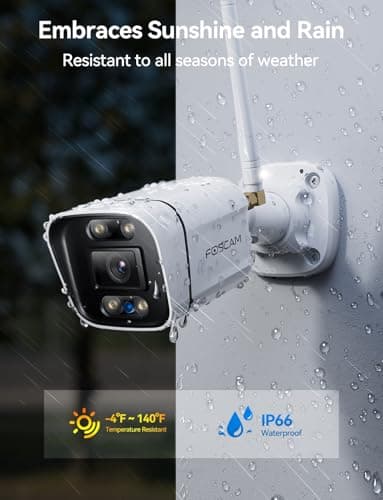FOSCAM 4K 8MP Security Cameras Wireless Outdoor, 5GHz&2.4GHz WiFi Surveillance Camera for Home Security Outside, 120° FoV, 20x Digital Zoom, AI Detect Human/Vehicle, 66FT Color Night Vision, IP66 9