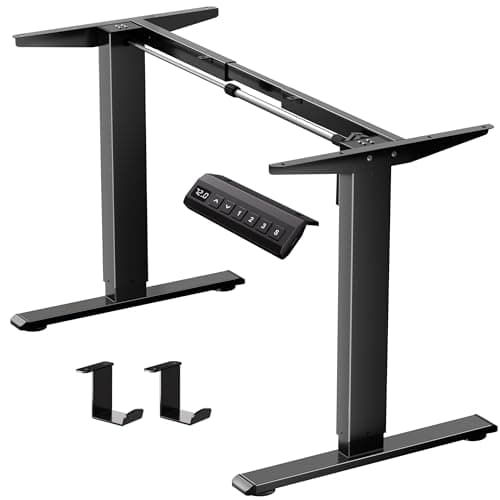 GallopFun Electric Standing Desk Frame,Memory Controller Height Adjustment,176lbs Weight Capacity,For 37 to 77.5" Desktop,Ergonomic Sit Stand Desk Base for Home Office,Black Frame Only