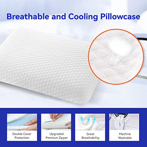 inight Memory Foam Pillows King Size Set of 2, King Size Pillows 2 Pack, King Pillows for Side Sleepers & Back Sleepers, Oeko-tex & CertiPUR-US-King Size (Pack of 2) 8