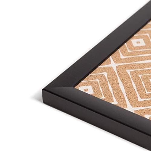 U Brands Fashion Cork Bulletin Board, 16" x 20" Inches, Black Wood Frame 2