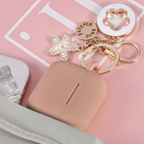 Case for Apple Airpods 4 - VISOOM Airpods 4 Cases 2024 Cover Women Anti-Drop Silicone iPods 4 Earbuds Wireless Accessorie Charging Cases Girl Bling Keychain for Airpod iPods 4th Generation 8