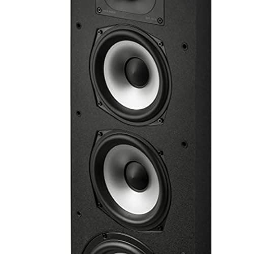Polk Monitor XT70 Large Tower Speaker, Home Stereo Speakers, Hi-Res Audio, Dolby Atmos & DTS:X Compatible, 1" Tweeter, (2) 6.5" Balanced Woofers, (2) 8" Passive Radiators (Single, Midnight Black) 14