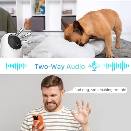 Raycom 2K Pan/Tilt Security Camera for Baby Monitor 5G&2.4G, 2Pack Baby Camera(Plug-in) with Cry Detection, Motion Detection, 2-Way Audio, Siren, Night Vision, Cloud & SD Card Storage, Works w/Alexa 5