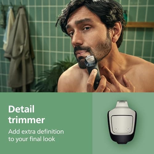 Norelco Philips All-in-One 3000 Series 13 in 1 Trimmer for Men, Beard Trimmer & Head Hair Clipper, Full Metal Self-Sharpening Blades & 8 Length Settings, MG3939/50 5