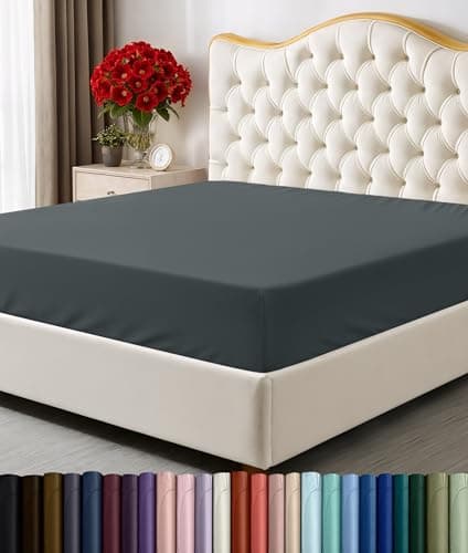 Utopia Bedding King Fitted Sheet - Bottom Sheet - Deep Pocket - Polyester - Shrinkage and Fade Resistant - Easy Care -1 Fitted Sheet Only (Grey)