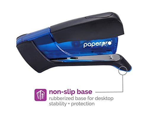 PaperPro Compact Classic Desktop Stapler, 15 Sheet Capacity, No Effort, One Finger, 80% Easier Stapling, Blue 5