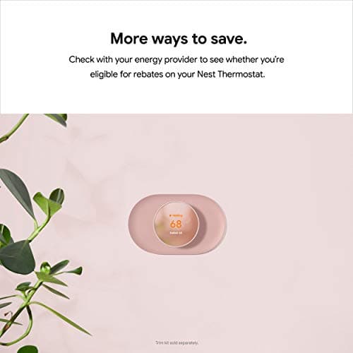 Google Nest Thermostat - Smart Thermostat for Home - Programmable Wifi Thermostat - Snow 9