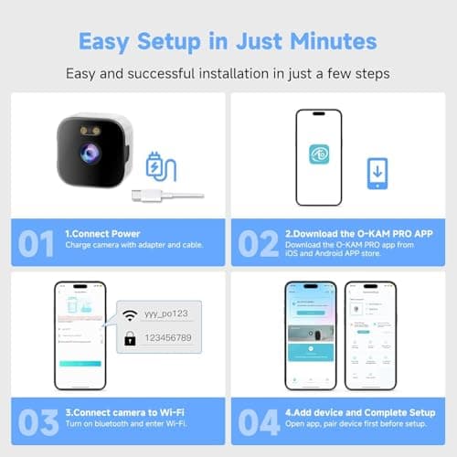 4K Window Security Camera for Home: 2.4GHz&5GHz WiFi Window Camera with Dual-Light Color Night Vision - Indoor Window Cam with Motion Detection for Home Security - with 2 Multiple Angles Window Mounts 7