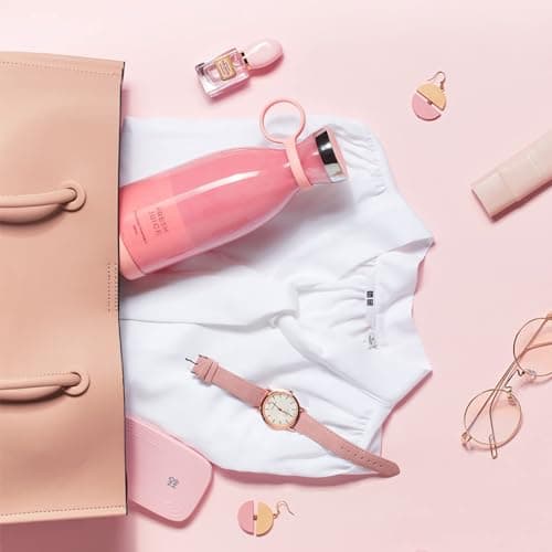 OTPEIR Portable Blender for Shakes and Smoothies with 11.83 Oz Travel Cup and Lid,Durable Stainless Steel Blades for Juice Blending Performance, Pink 9