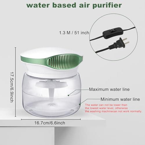 HimAoto Water Air Purifier for Home, Air Washer Aroma Diffuser, Rainbow Air Purifier, Air Washer Humidifier, Essential Oils Aroma Fresher With Night light for Home, Office, Bedroom 6