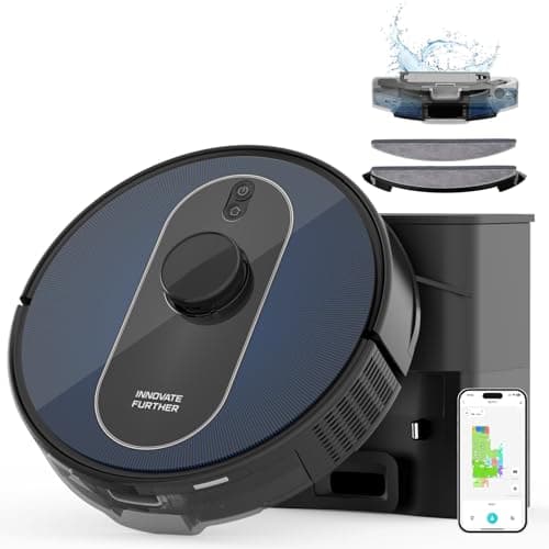 AZQQ Robot Vacuum and mop with self Emptying Station 5000Pa Suction