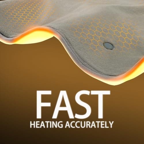 Zireot Portable Heated Blanket with Battery Pack,Infared Heating Cordless Heated Blanket Upgrade Large Size Portable USB Battery Powered Home Camping 7