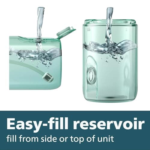 Philips Sonicare Water Flosser Cordless – Rechargeable Power Dental Waterflosser for Teeth, Portable Oral Irrigator with 3 Intensity Settings, 360° Rotating Nozzle – (Mint) 5