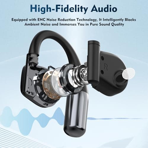 Translation Earbuds Real Time Language Translator Earbuds with 144 Languages, OWS Wireless Earbuds Noise-Canceling, Long Battery Life for Travel & Business Learning Ideal Compatible with iOS & Android 7