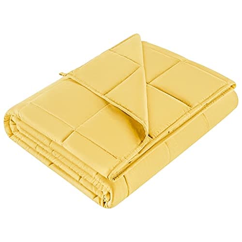 CYMULA Weighted Blanket for Adults (15lbs 60"x80" Queen Size) - Cooling Breathable Heavy Blankets for Summer Winter - Ultra Microfiber Soft Comfort Throw with Glass Beads - Gifts for Men/Women