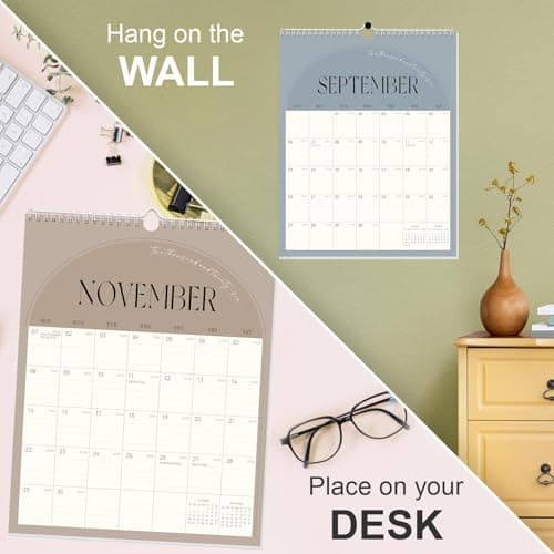 Guasslee Wall Calendar 2026-2027, Vertical Wall Calendar 2026, Jan. 2026-Jun. 2027, 18-Month Paper Calendar Spiral Bound, Monthly Planner Wall for Office School Home Easy Organizing, 14" X 11" 6