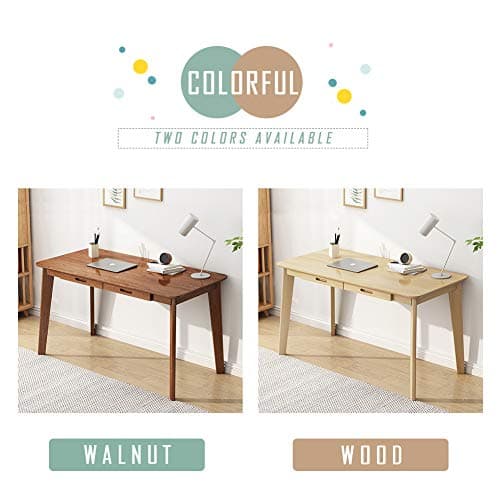 IOTXY Solid Wood Writing Desk - Home Office Workbench Desk with Drawer, Laptop Computer Work Study Table 7