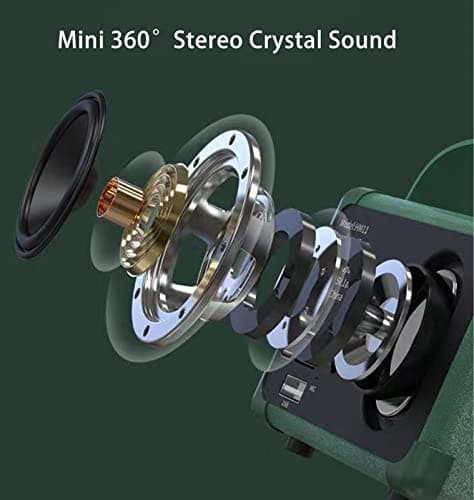 Dosmix Retro Bluetooth Speaker, Vintage Decor, Small Wireless Bluetooth Speaker, Cute Old Fashion Style for Kitchen Desk Bedroom Office Party Outdoor,Birthday Gifts for Women Teenage 7