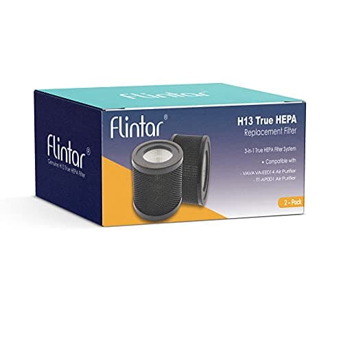 Flintar TT-AP001 Replacement Filter, Compatible with TaoTronics TT-AP001 Air Purifier and VAVA VA-EE014 Air Purifier, 3-in-1 H13 Grade Filtration and Activated Carbon Filter Set, 2-Pack 6