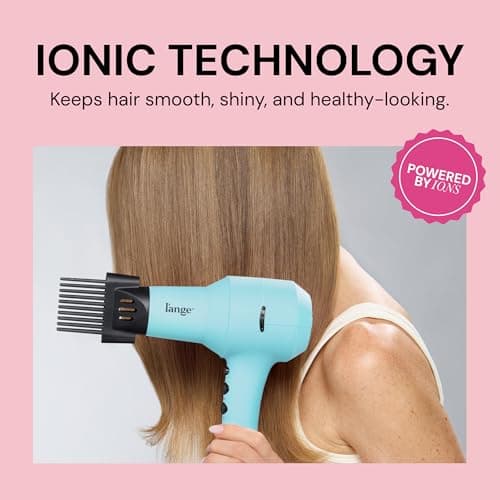 L'ANGE HAIR PowerStyle Turbo Ionic Hair Dryer | 1875 Watt Professional Blow Dryer with Diffuser & Concentrator | Multiple Heat & Speed Settings for Fast Drying | Salon-Grade Styling Tools, Blue 7