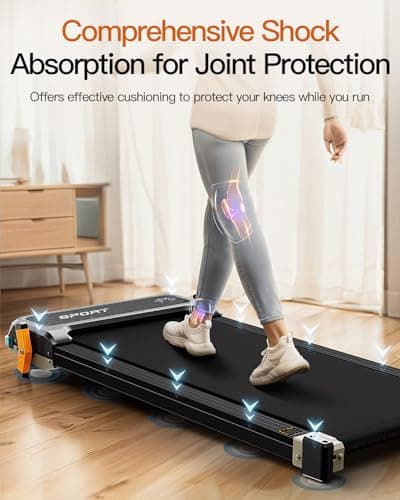 FUNRAY Versatile Walking Pad Treadmill with Incline - Dual-Sided Under Desk Treadmill with Foot Massage,2 in 1 Walking Pad for Home/Office, Portable Compact Treadmills with 330LBS Weight Capacity 5