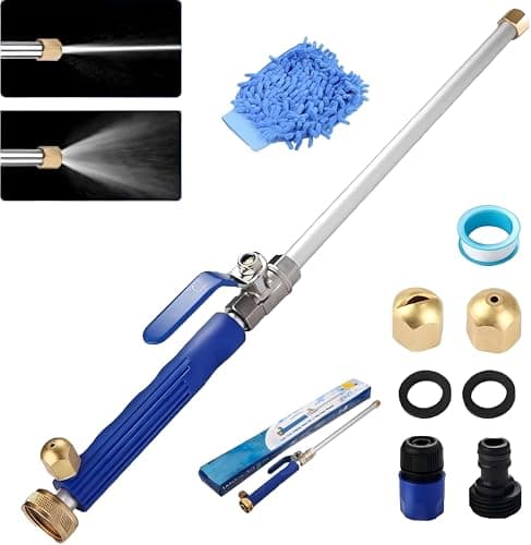 Water Jet Pressure Washer, 2025 Upgraded 2-in-1 Jet Power Pressure Washer Wand, with 2 Jet Different Nozzle and Hose Quick Connectors for Car, Patio, Garden (Blue)