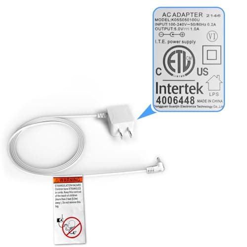 HelloBaby Official Replacement Baby Monitor Charger for HB6550/HB6560/HB50-5V Baby Monitor Power Cord Adapter, Charging Cabel Cord for HelloBaby (2022+ Models) with Charging Safety Certification 2