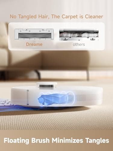 DREAME C20 Plus Robot Vacuum, 90 Days Self-Emptying Robot Vacuum and Mop Combo, 6000Pa Suction Robotic Vacuum, LiDAR Navigation, APP/Voice Control, Robot Vacuum Cleaner for Pet Hair/Carpet/Hard Floor 6