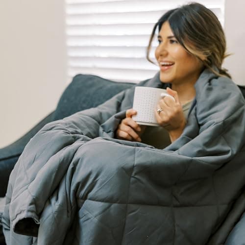 Homesmart Weighted Blanket Queen Size 40 lbs, Extra Heavy Blanket for Adults, 92x88, Grey 7