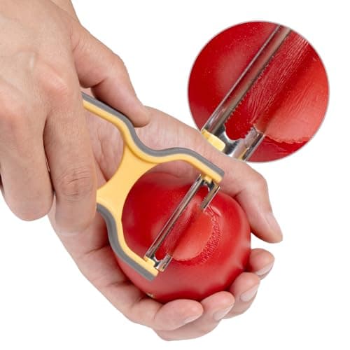 4-Piece Peeler Set with Straight, Serrated, and Julienne Peelers for Fruits, Vegetables, and Shredding，304 Stainless Steel 6
