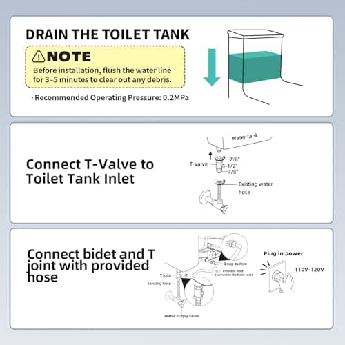 Tadashi Bidet Toilet Seat Elongated, Heated Toilet Seat, Instant Warm Water & Dryer, Feminine & Rear Wash, Self-Clean Nozzle, Slow Close Lid, Child/ECO/Silent Mode 9