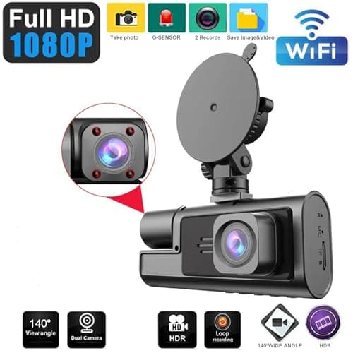 Dash Cam Front and Inside, 2.0" Screen, Loop Recording, Wide Angle, Night Vision, Parking Mode 5