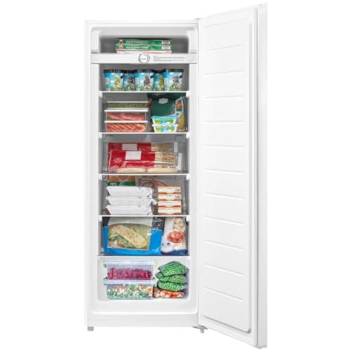 Kenmore Upright freezer - Convertible Refrigerator/Freezer, 5 Shelves, Garage Ready, Meat Storage,Auto Defrost, Congelador For Home, Apartment, Cottage, Basement, Dorm, 7.0 Cubic Feet Capacity White 9
