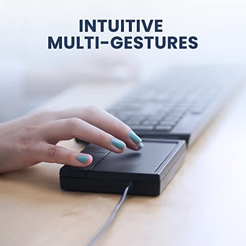 Perixx PERIPAD-504 Wired USB Touchpad, Portable Trackpad for Desktop and Laptop User, Large Size,Big 6