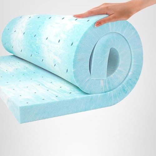 EGO Topper 3 Inch Queen Memory Foam Mattress Topper, Gel Foam Mattress Topper for Pressure Relief, Ventilated Design Bed Topper in a Box, CertiPUR-US Certified, 60"×80", Medium 8