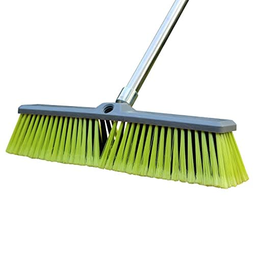 PHYEX 18" Push Broom with 47" Long Handle, Multi-Surface Floor Scrub Brush for Cleaning Deck, Patio, Garage, Driveway