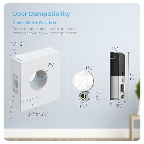 Lockly Access Touch, 3D Biometric Fingerprint Sensor, Retrofit Smart Lock, Turn Any Deadbolt Into a Smart Lock (Satin Nickel) 9