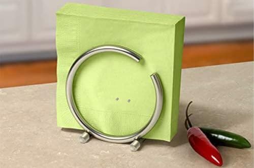 FitWell Napkin Holder, Metal Napkin Holder For Table Napkin Holders For Kitchen, Napkin Dispenser, Table Napkins Holder, Countertop Napkin Storage, Contemporary Upright Holder (Satin Nickel) 9