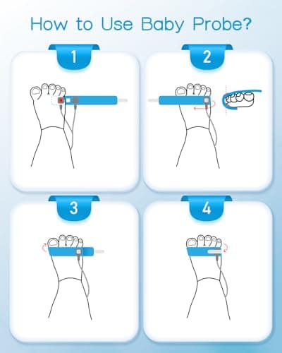 HOLFENRY Handheld Pulse Oximeter for Baby&Adult,Infant Pulse Oximeter Fingertip Rechargeable with Continuous Monitor&Alarm, Infant Oxygen Monitor Fingertip 5